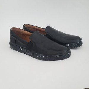 Frye Ivy Leather Slip on Sneaker Marble Black NWOT